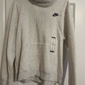 Nike Gray Cowl Neck Sweater with Relaxed Fit